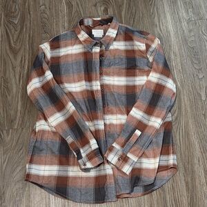 Weatherproof Vintage Women's Red Comfort Stretch Flannel Shirt Size XL